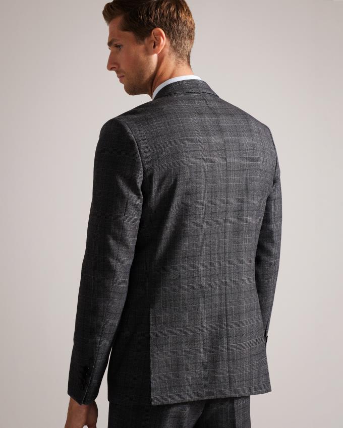 Veste Ted Baker Slim Fit Wool Check Suit Grise Homme | PPT-31856794